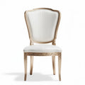 White upholstered dining chair with gold-finished frame 45 x 45 x 90cm