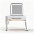 Modern white vanity table with mirror and drawer for home use 90 x 40 x 75cm